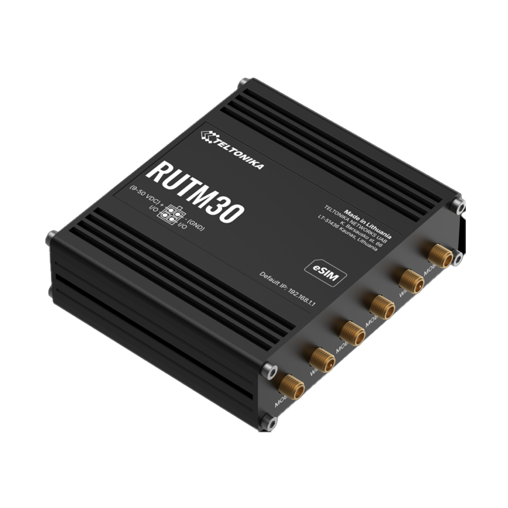 ROUTER INDUSTRIAL TELTONIKA RUTM30 5G DOBLE ESIM AC GBE CONECTIVIDAD - 1