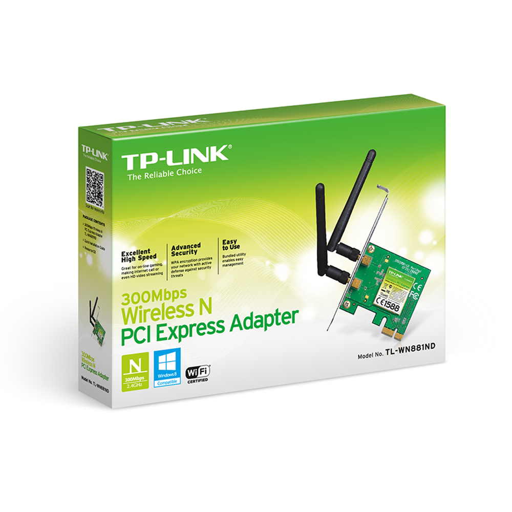 TARJETA DE RED TP-LINK TL-WN881ND 300MBPS PCI EXPRESS - 1