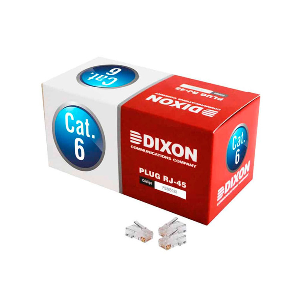 CAJA DE CONECTORES MODULARES DIXON RJ45 CAT 6 VELOCIDAD DE RED - 1