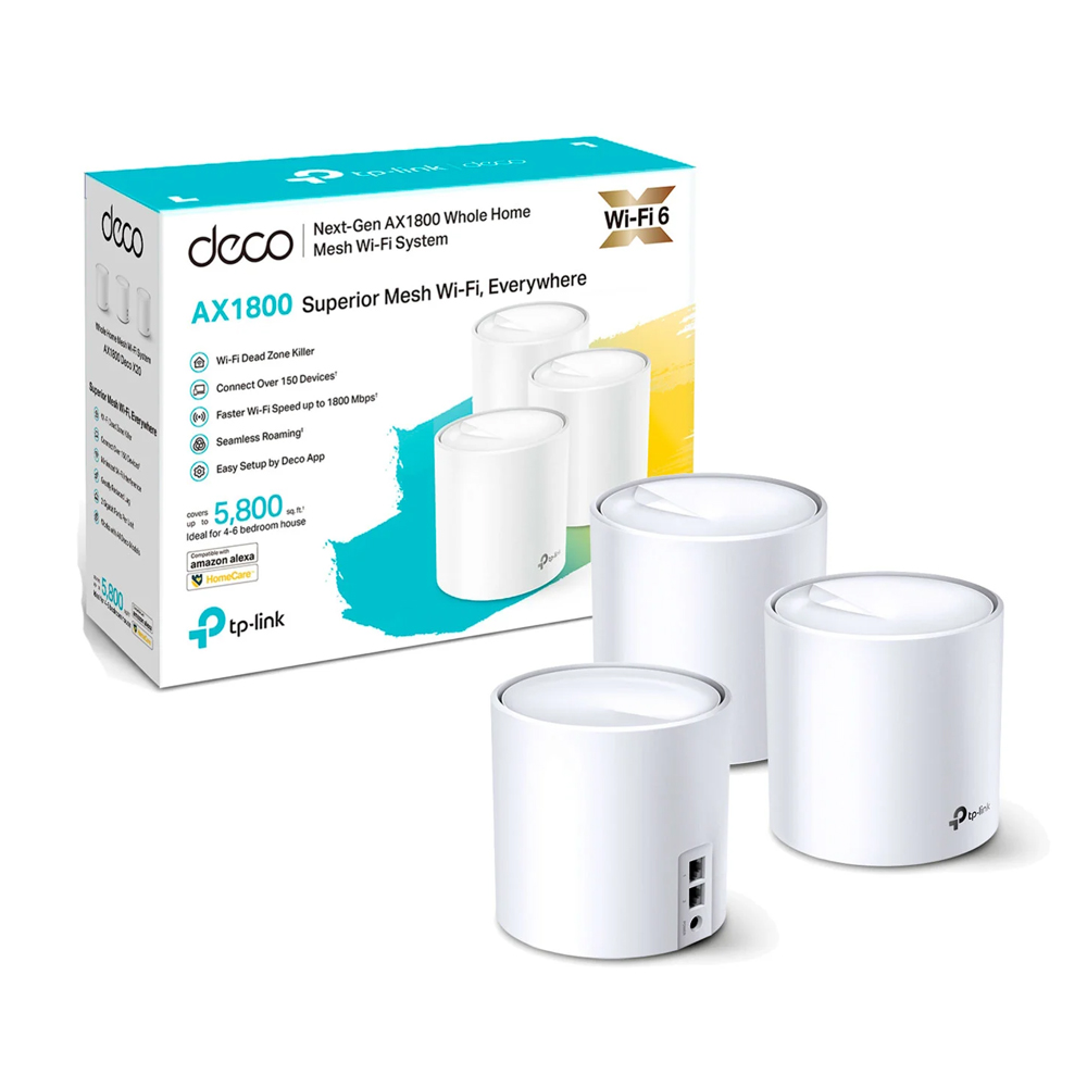 SISTEMA WIFI MESH TP-LINK DECO X20 AX1800 CAPACIDAD 1800 MBPS - 1