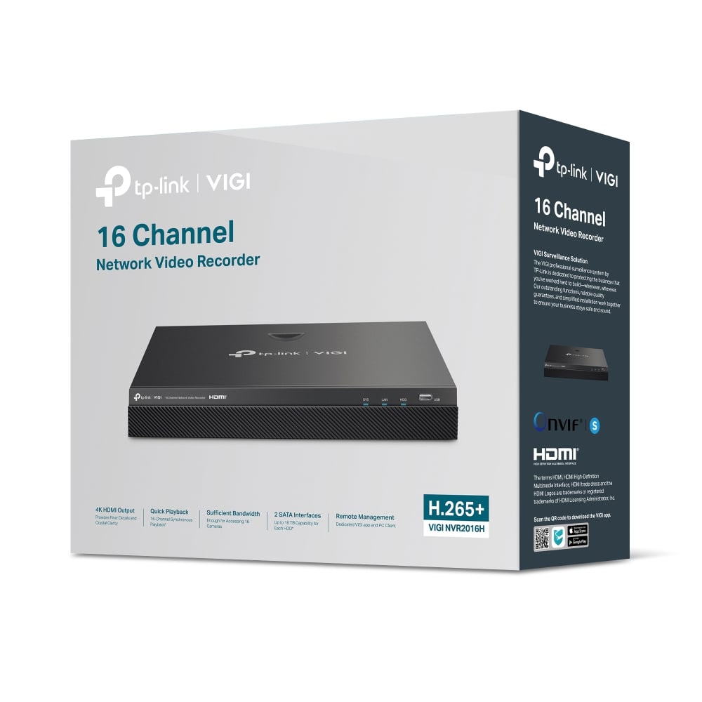 NVR VIGI NVR2016H 16 CANALES HASTA 4K ONVIF - 1