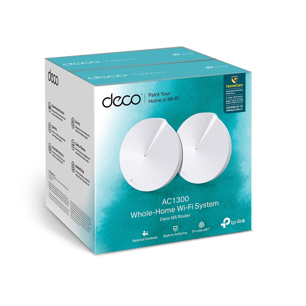 SISTEMA WIFI MESH TP-LINK DECO M5 AC1300 2 UNIDADES ALTA VELOCIDAD - 1
