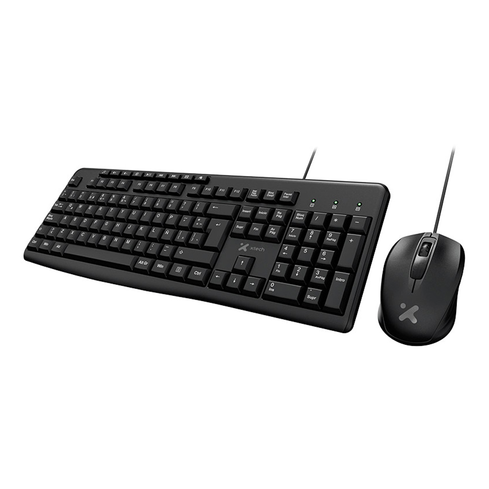 TECLADO Y RATÓN XTECH XTK-302S CABLEADO USB ESPAÑOL MULTIMEDIA - 1