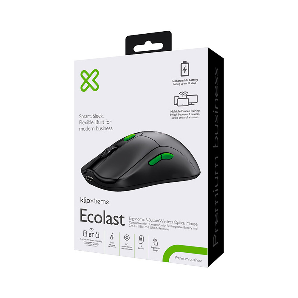 MOUSE KLIP XTREME TRIMODE 2.4 GHZ BLUETOOTH WIRELESS - 1