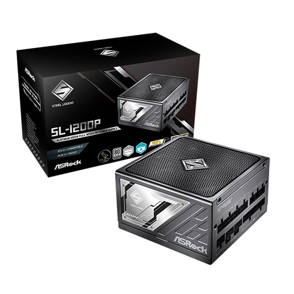 FUENTE DE ALIMENTACIÓN ASROCK STEEL LEGEND SL-1200P 1200 W 80 PLUS PLATINUM FULL MODULAR - 1