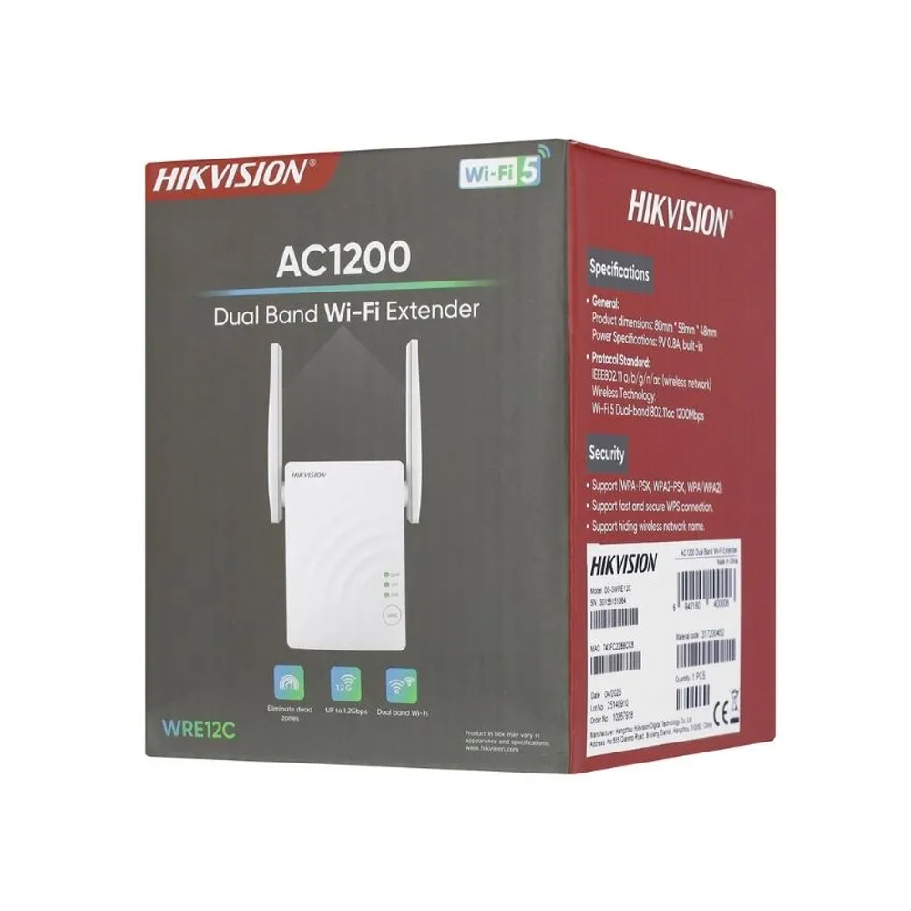 ACCESS POINT HIKVISION DS-3WRE12C DUAL BAND WI-FI EXTENDER 300 MBPS - 1