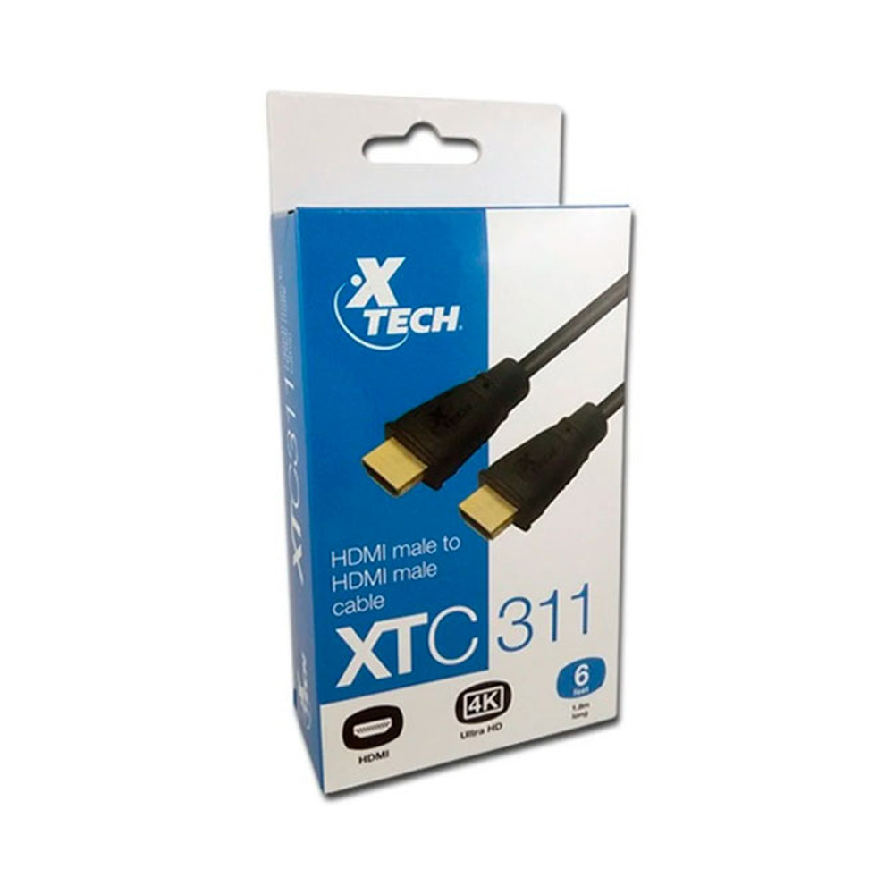 CABLE XTECH HDMI XTC-311 1.82MT M/M 6FT 4K 60HZ - 1