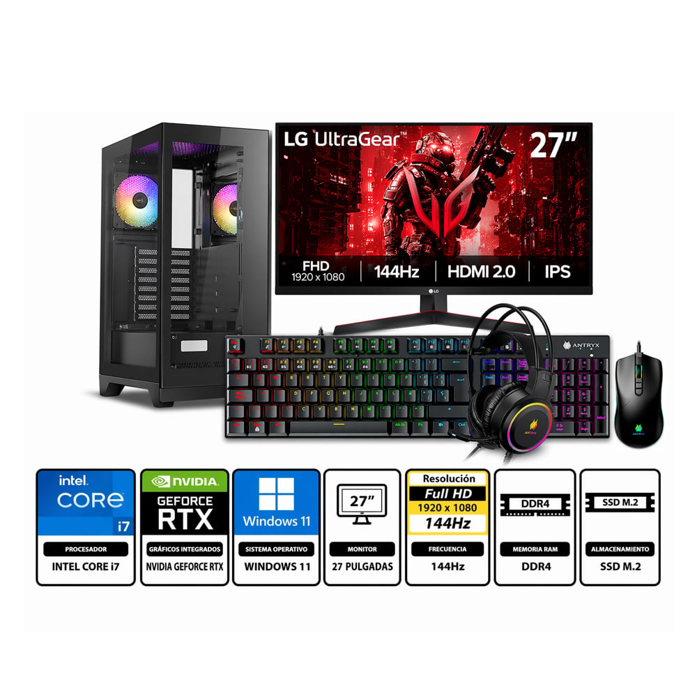 PC CORE I7-12700F PROPC CX300 16|512|27' GEFORCE RTX 3050 6GB, W11HOME - 1