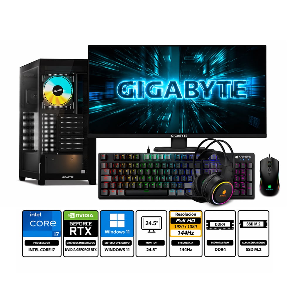 PC CORE I7-12700F PROPC C500 PANORAMIC 16|512|24.5' GEFORCE RTX 3050 6GB, W11HOME - 1