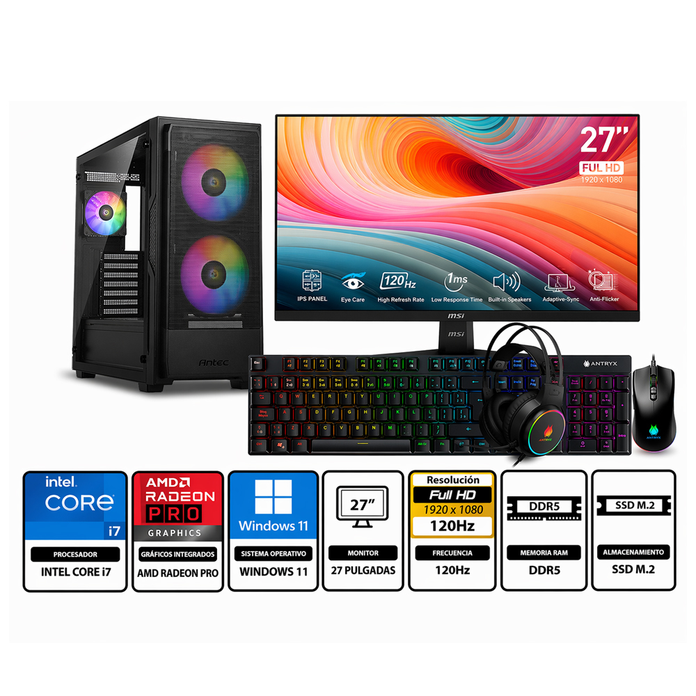 PC CORE I7-12700K PROPC NX416L 16|1TB|27' RADEON PRO WX3100 4GB, W11PRO - 1