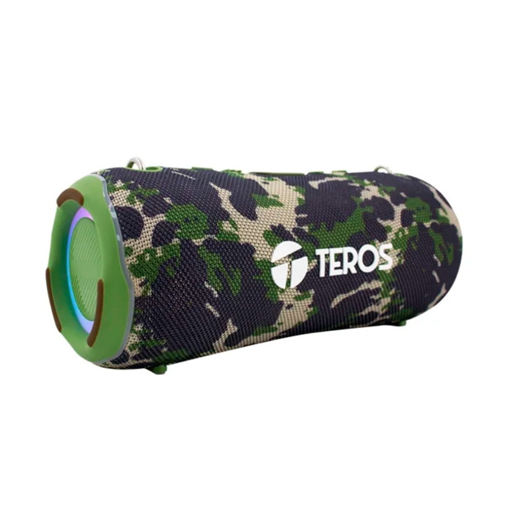 PARLANTE TEROS TE-6046 INALÁMBRICO 40 WATTS CONECTIVIDAD BT V5.3 COLOR VERDE MILITAR - 1
