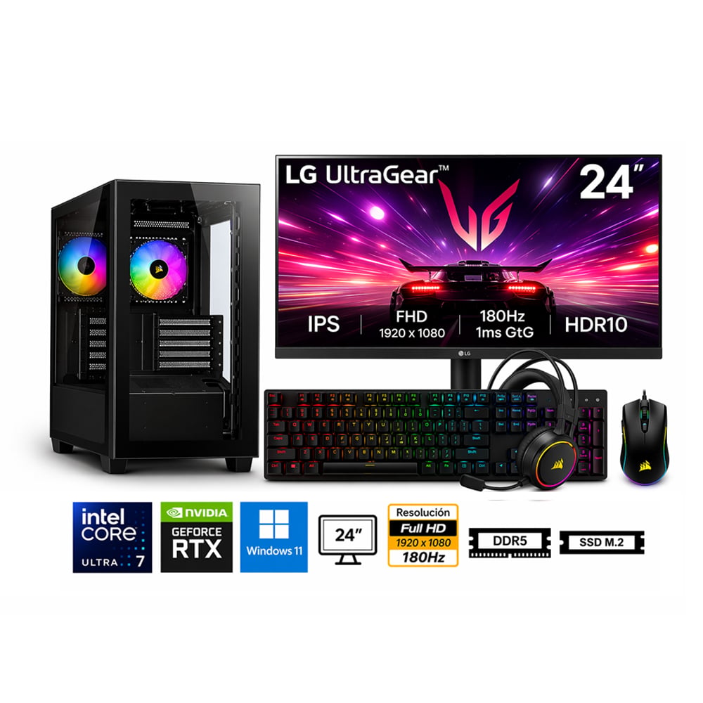 PC CORE ULTRA 7 265F PROPC CX500M 16|512|24' GEFORCE RTX 3050 6GB, W11HOME - 1