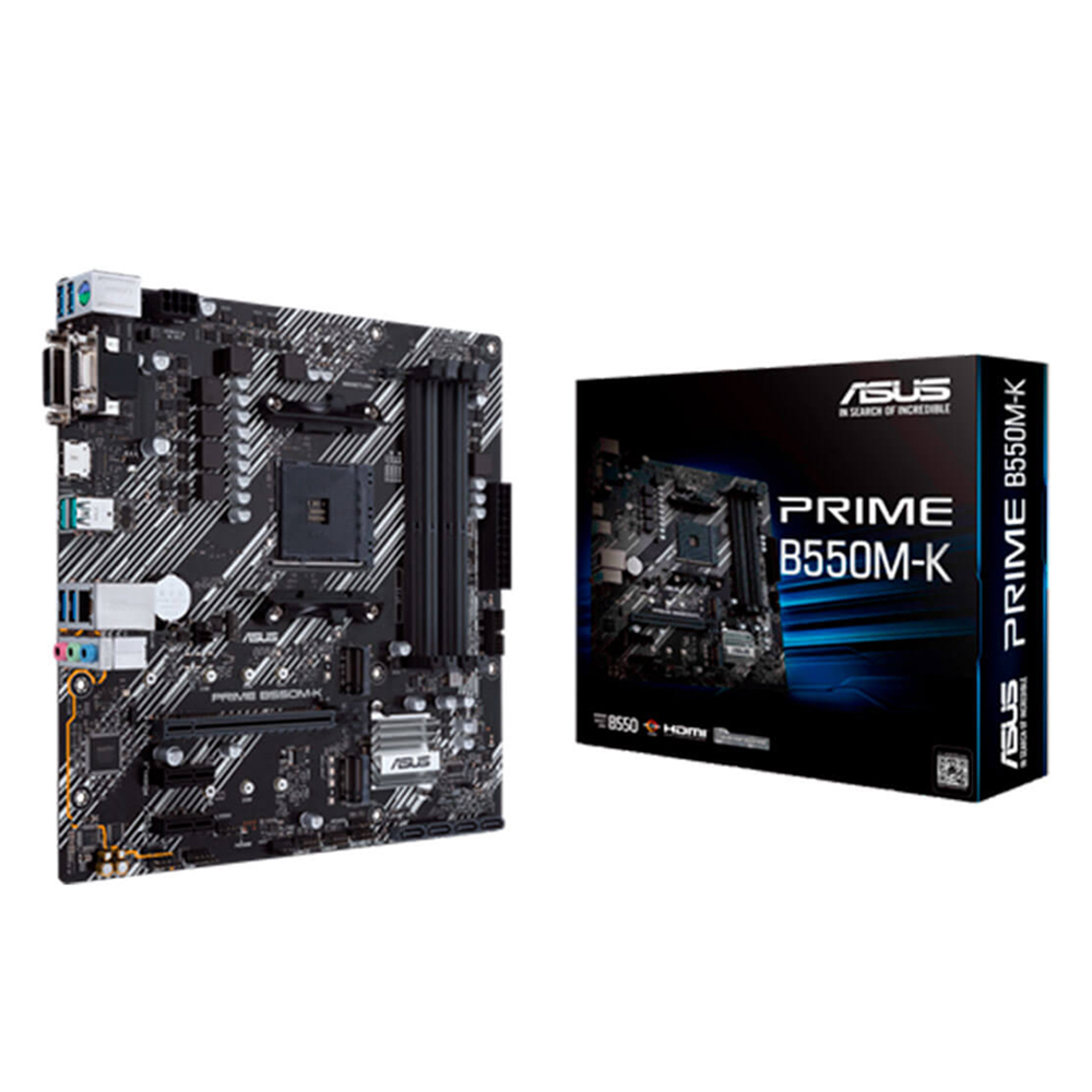 PLACA MADRE ASUS PRIME B550M-K ARGB SOCKET AM4 PCIE 4.0 ETHERNET GIGABIT - 1
