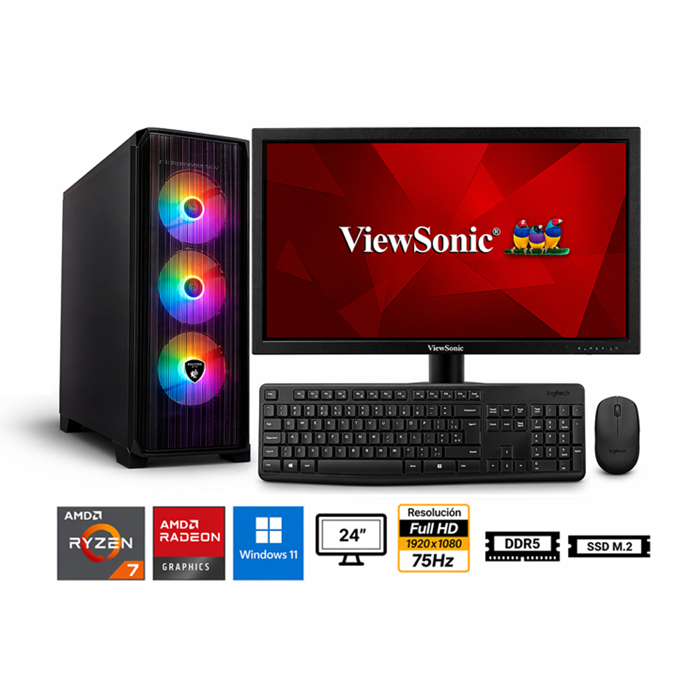 PC RYZEN 7 8700G PROPC RX-270 16|500|24' GRAFICOS AMD RADEON 780M, W11HOME, CON PANTALLA TACTIL - 1