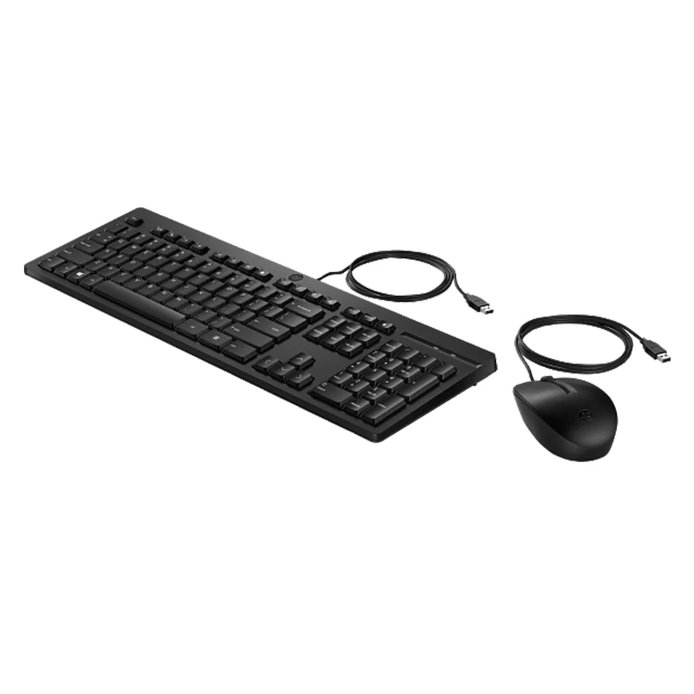 MOUSE Y TECLADO HP 225 AX2Y7AA CON CONEXIÓN CABLEADA - 1
