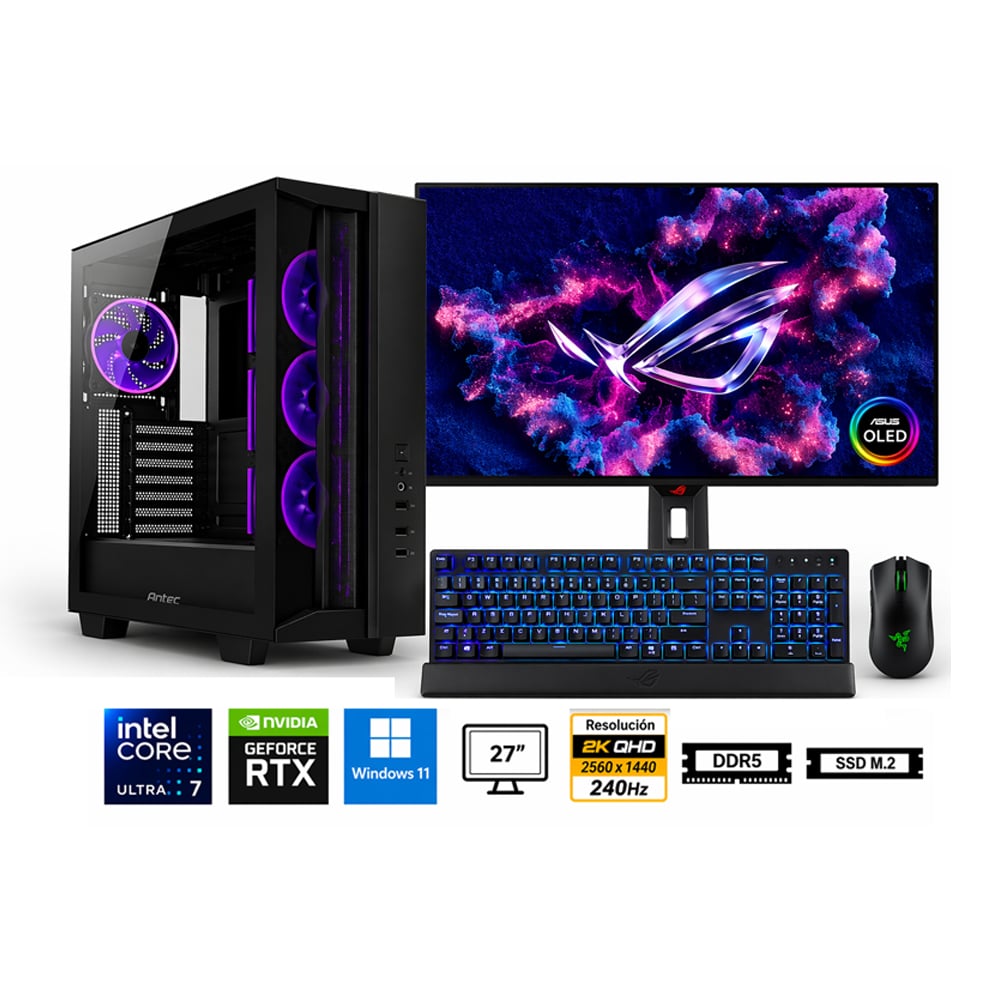 PC CORE ULTRA 7 265KF PROPC A32 PLUS 16|1TB|27' GEFORCE RTX 5060 8GB, W11HOME - 1