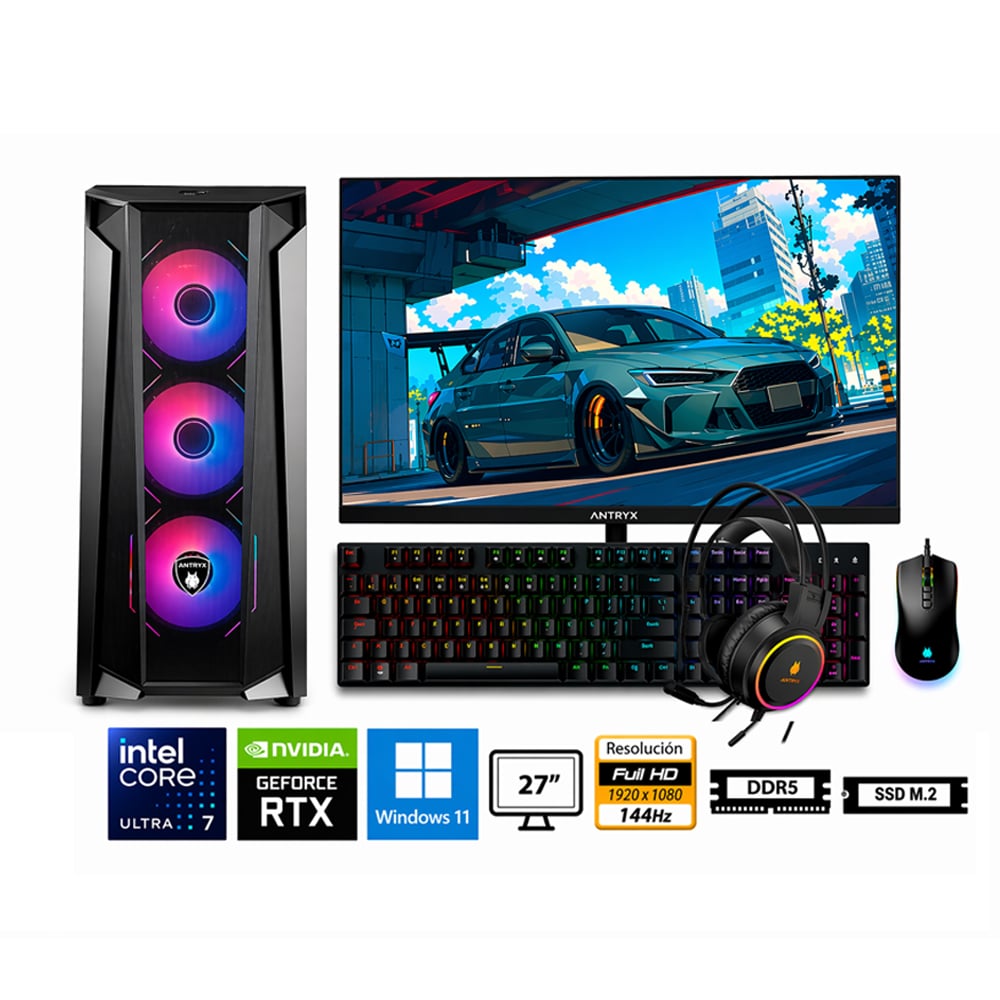 PC CORE ULTRA 7 265F PROPC RX-570 16|512|27' GEFORCE RTX 3050 6GB, W11HOME - 1