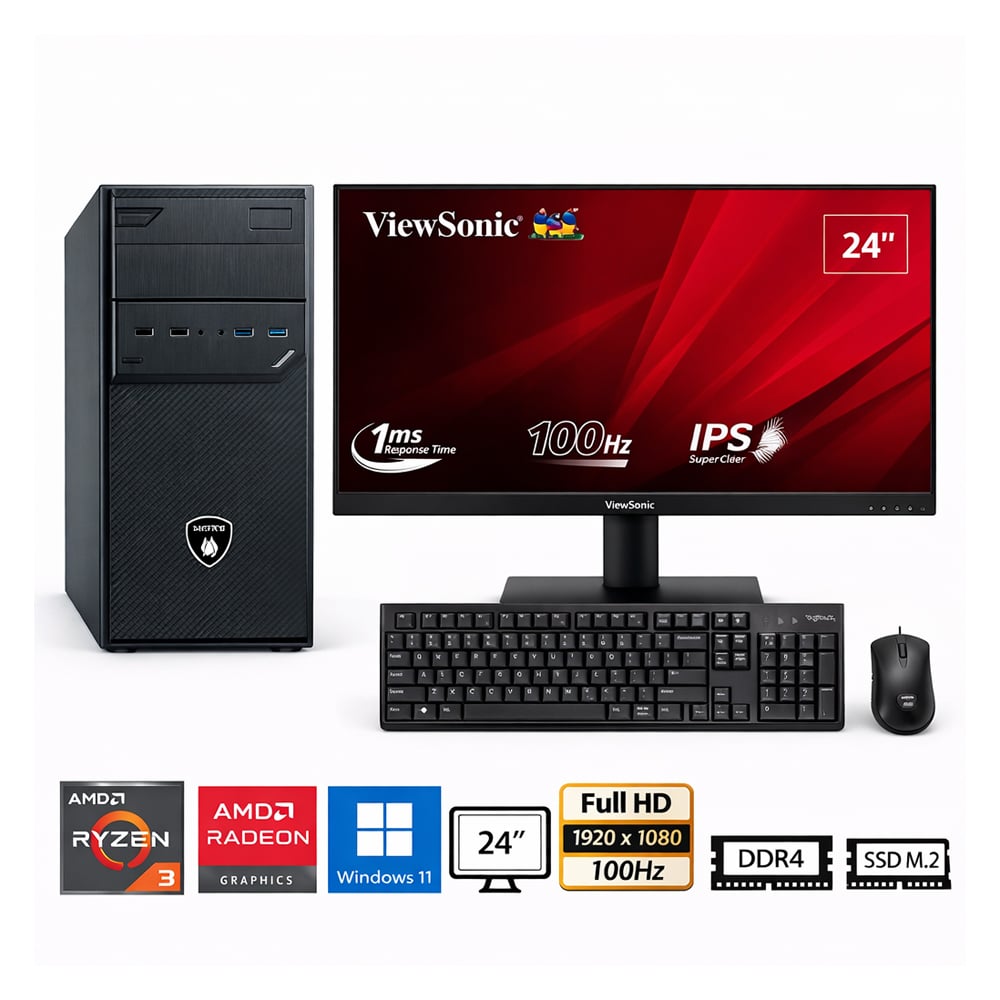 PC RYZEN 3 3200G PROPC ELEGANT 550M 8|500|24' GRAFICOS AMD RADEON, W11HOME - 1