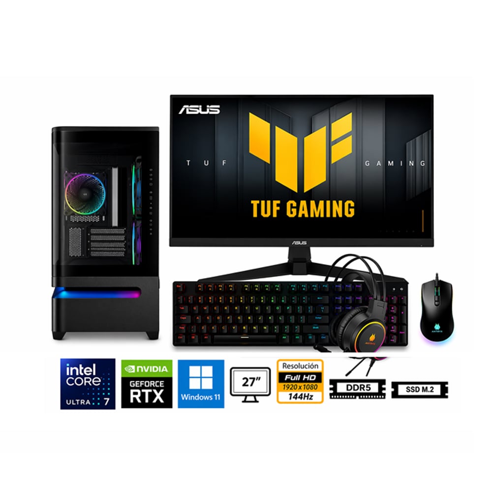 PC CORE ULTRA 7 265F PROPC AP202 16|512|27' GEFORCE RTX 3050 6GB, W11HOME - 1