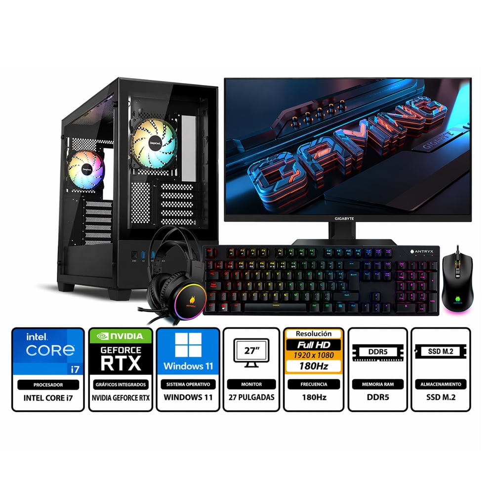 PC CORE I7-14700F PROPC C201 PANORAMIC 16|512|27' GEFORCE RTX 5050 8GB, W11HOME - 1