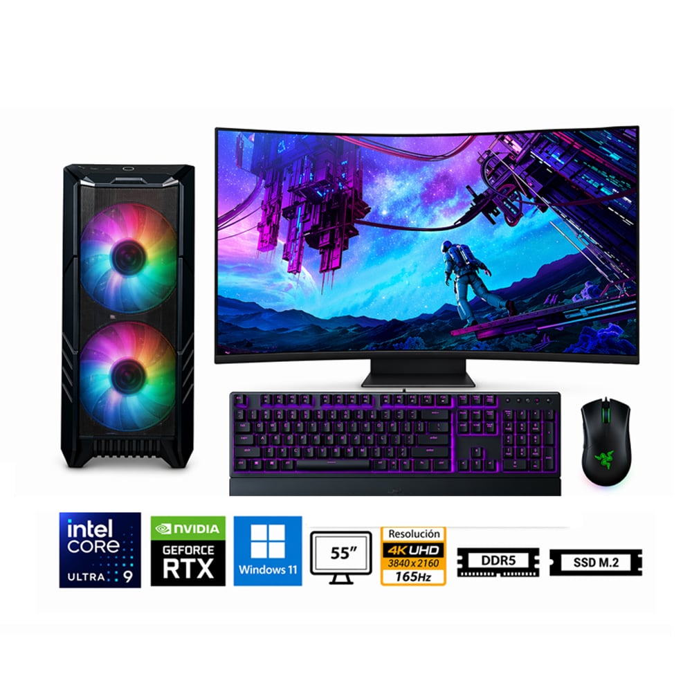 PC CORE ULTRA 9 285K PROPC HAF 500 32|1TB|55' GEFORCE RTX 5070 TI 16GB, W11HOME - 1
