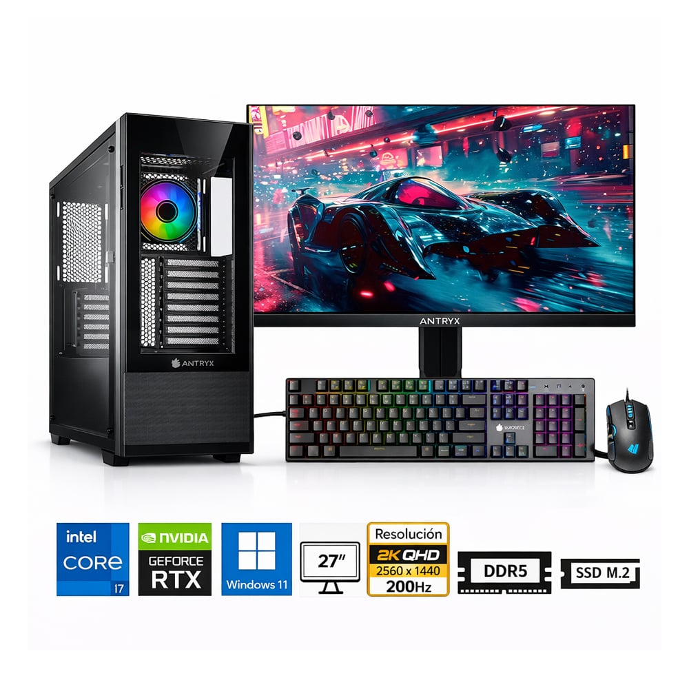 PC CORE I7-14700KF PROPC FX-830 16|1TB|27' GEFORCE RTX 5050 8GB, W11HOME - 1