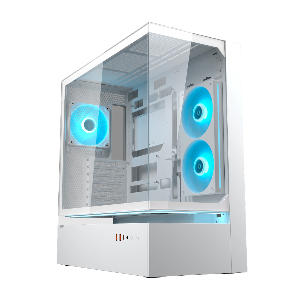 CASE GAMER COUGAR CFV235 382DA40.0002 ATX MID TOWER CON PANEL DE VIDRIO TEMPLADO BLANCO - 1