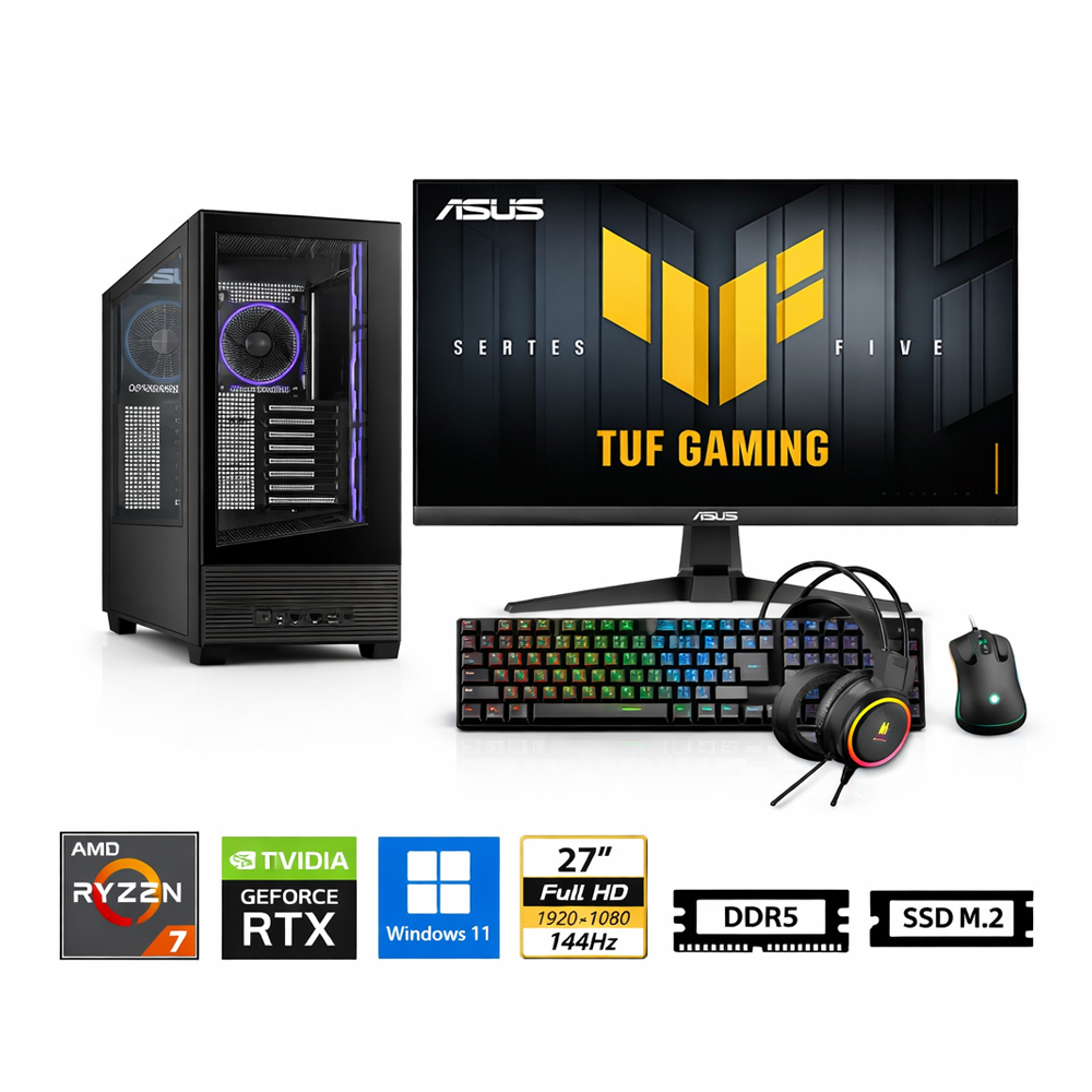 PC RYZEN 7 8700F PROPC A31 PLUS 16|512|27' GEFORCE RTX 5050 8GB, W11HOME - 1