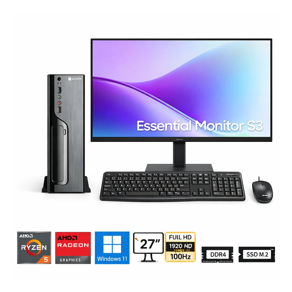 PC RYZEN 5 3400G PROPC XTREME XS-120 SLIM 16|512|27' GRAFICOS AMD RADEON VEGA 11, W11HOME - 1