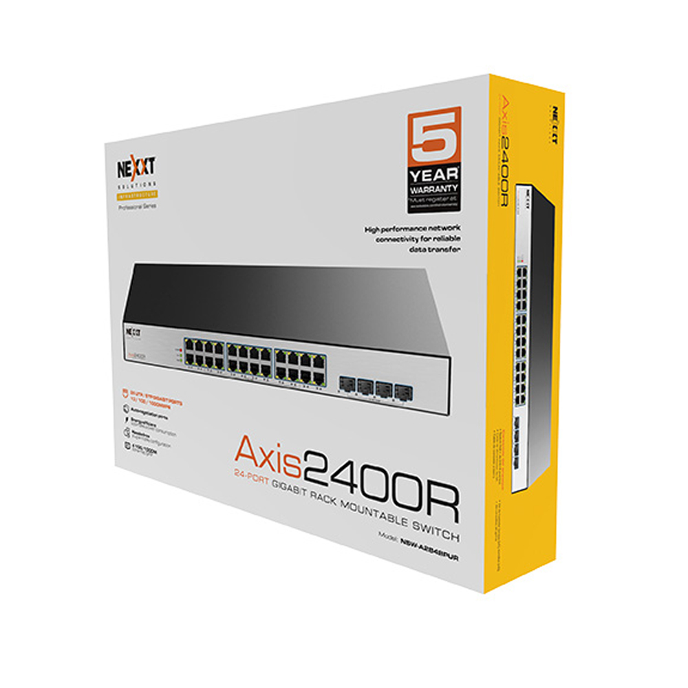 SWITCH POE + NEXXT SOLUTIONS - GIGABIT ETHERNET 24 - 4 GIGABIT SFP - 1