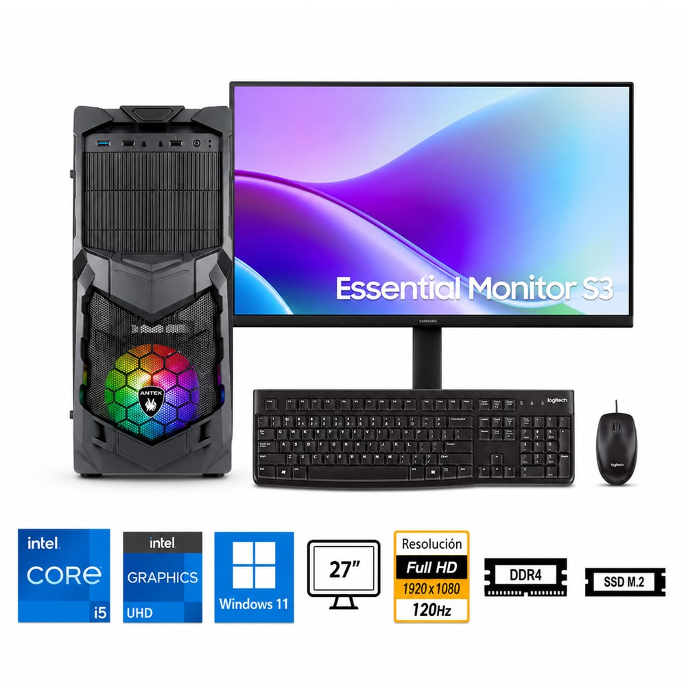 PC CORE I5-14400 PROPC ELEGANT 670 16|512|27' GRAFICOS INTEL UHD 730, W11HOME - 1