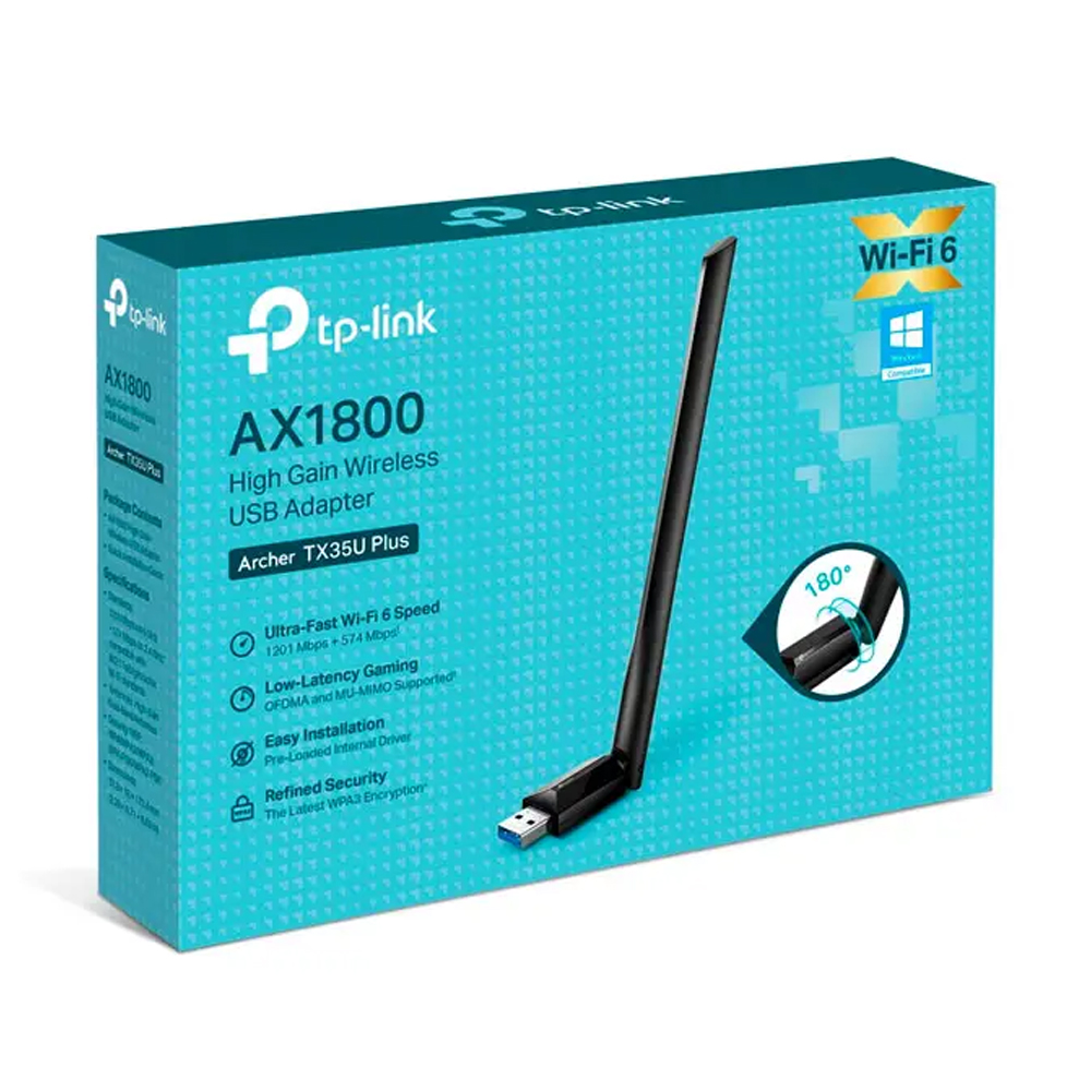 ADAPTADOR TP-LINK ARCHER TX35U PLUS VELOCIDAD INALÁMBRICA - 1