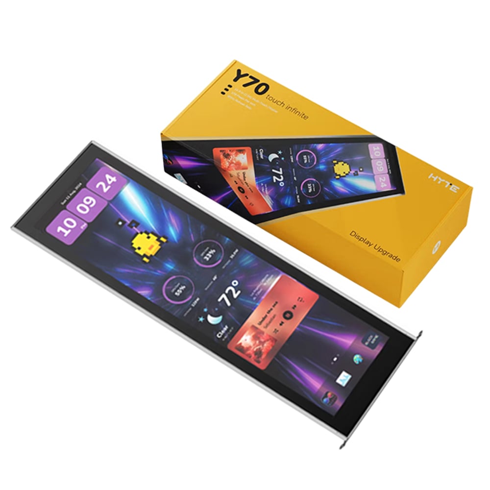 CASE DISPLAY UPGRADE HYTE Y70 TOUCH INFINITE PITCH BLACK - 1