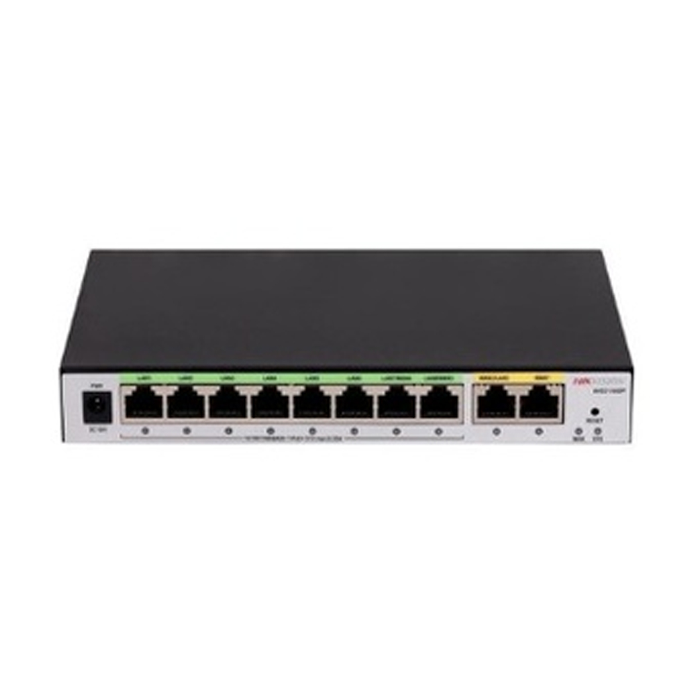 ROUTER HIKVISION POE 10P 75W GIGABIT 8P LAN POE 2P CONMUTABLES - 1