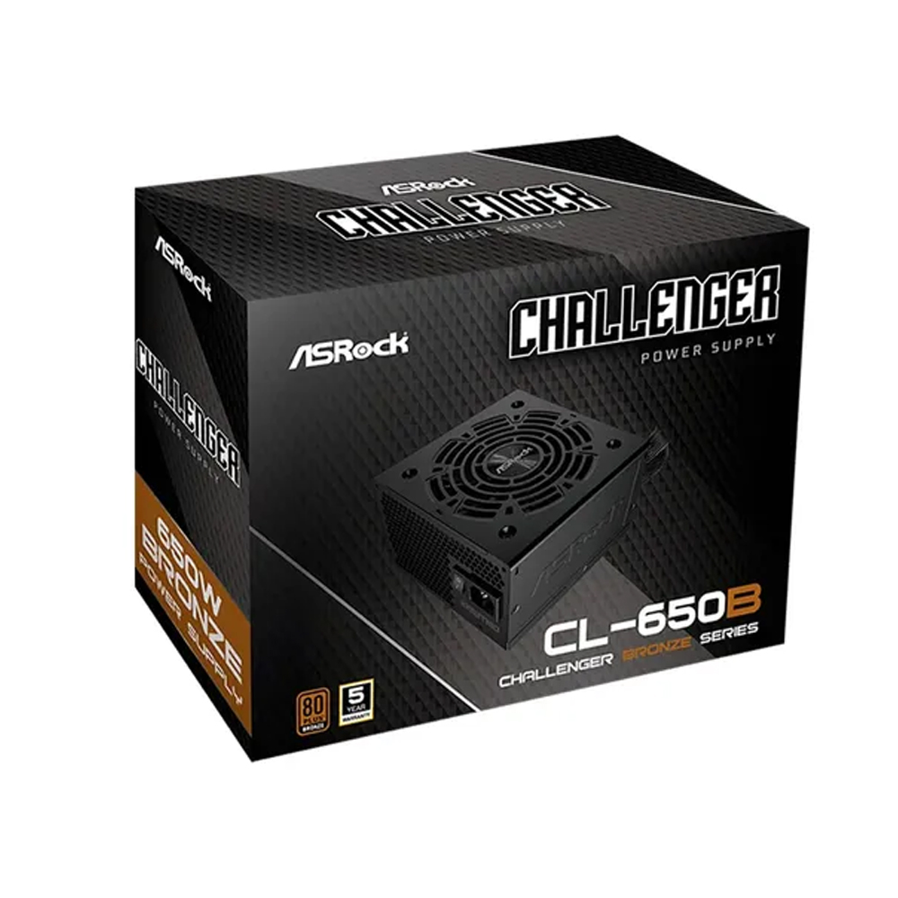 FUENTE DE PODER ASROCK CHALLENGER CL-650B 650 W 80 PLUS BRONZE ATX - 1