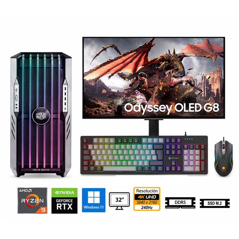 PC RYZEN 9 9950X PROPC HAF 700 EVO TITANIUM 32|2TB|32' GEFORCE RTX 5090 32GB, W11PRO - 1