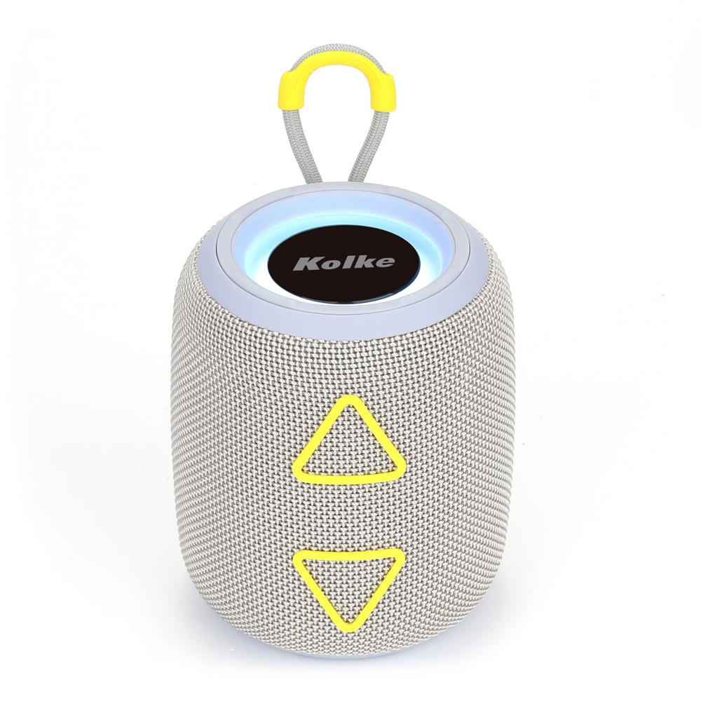 PARLANTE PORTÁTIL BLUETOOTH KOLKE KPP-678-WHITE CON ILUMINACIÓN LED Y CORREA DE TRANSPORTE - 1