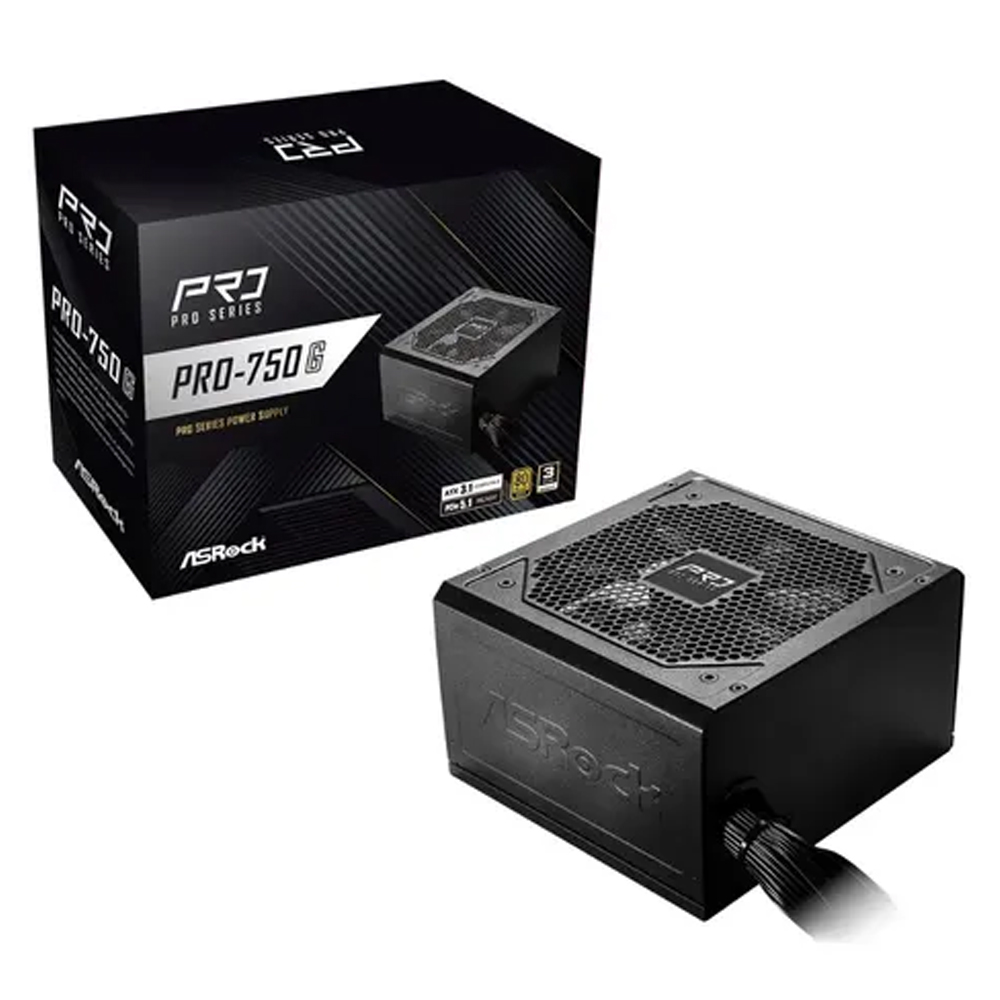 FUENTE DE PODER ASROCK PRO-750G 750 W 80 PLUS GOLD ATX 3.1 PCIE 5.1 - 1