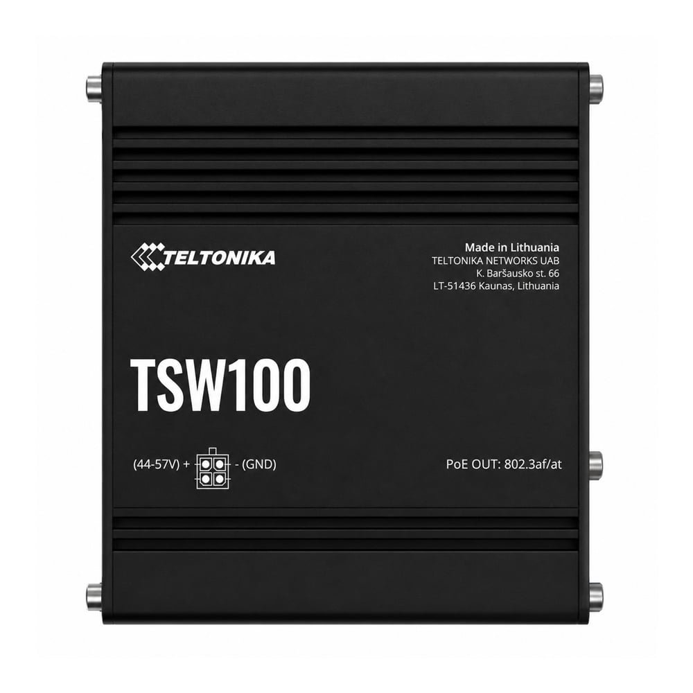 SWITCH INDUSTRIAL TELTONIKA TSW100 4 PUERTOS POE 120W - 1