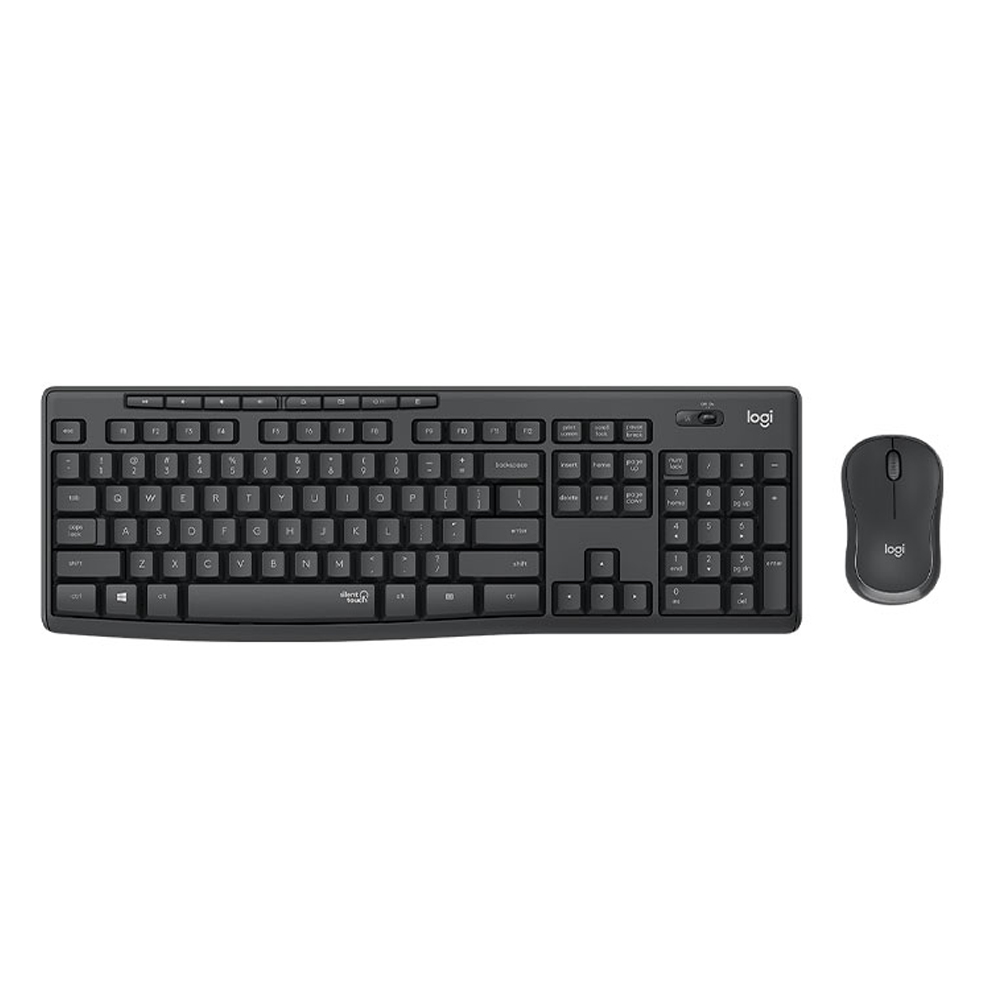 TECLADO Y MOUSE LOGITECH MK295 SILENT INALÁMBRICOS COLOR NEGRO - 1
