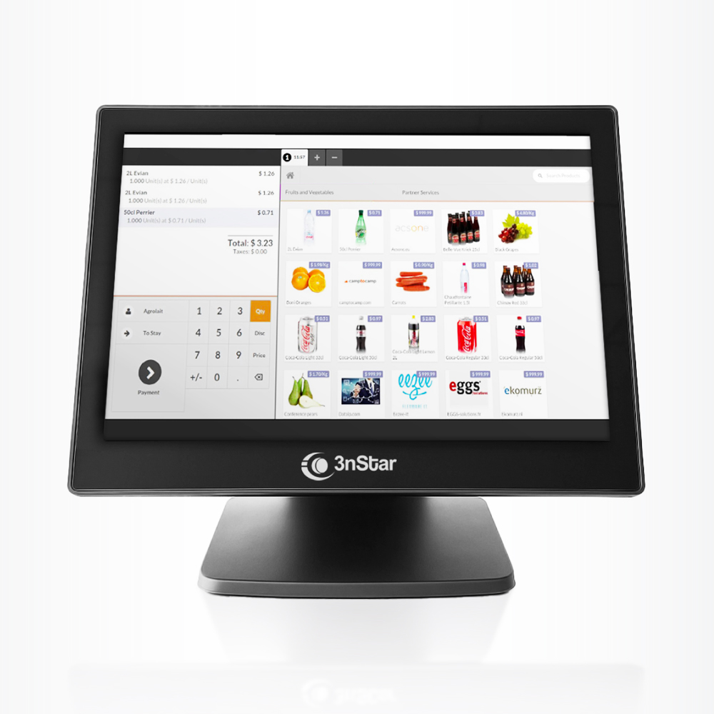 TERMINAL POS TÁCTIL 3NSTAR PTE0912W-8-500W10 INTEL CORE I5 8GB RAM SSD 500GB WINDOWS 10 IOT - 1