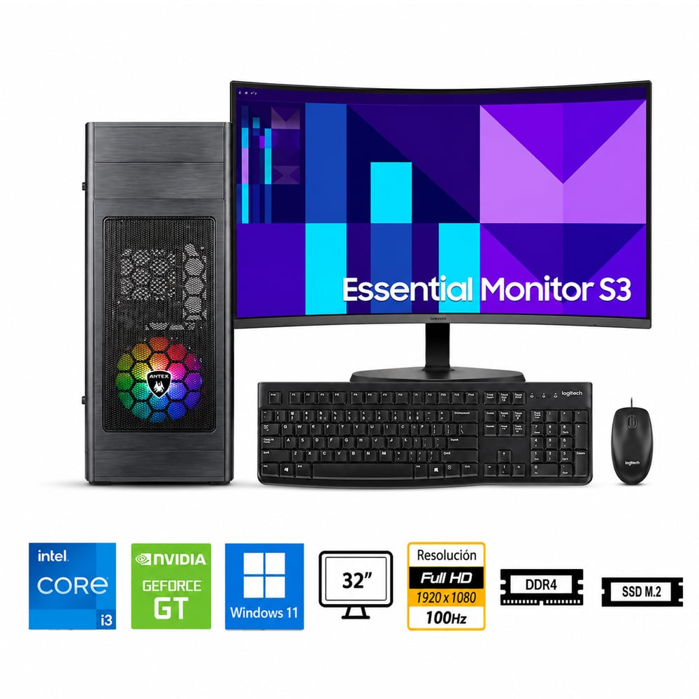 PC CORE I3-12100F PROPC ELEGANT 680 16|500|32' GEFORCE GT 710 2GB, W11HOME - 1