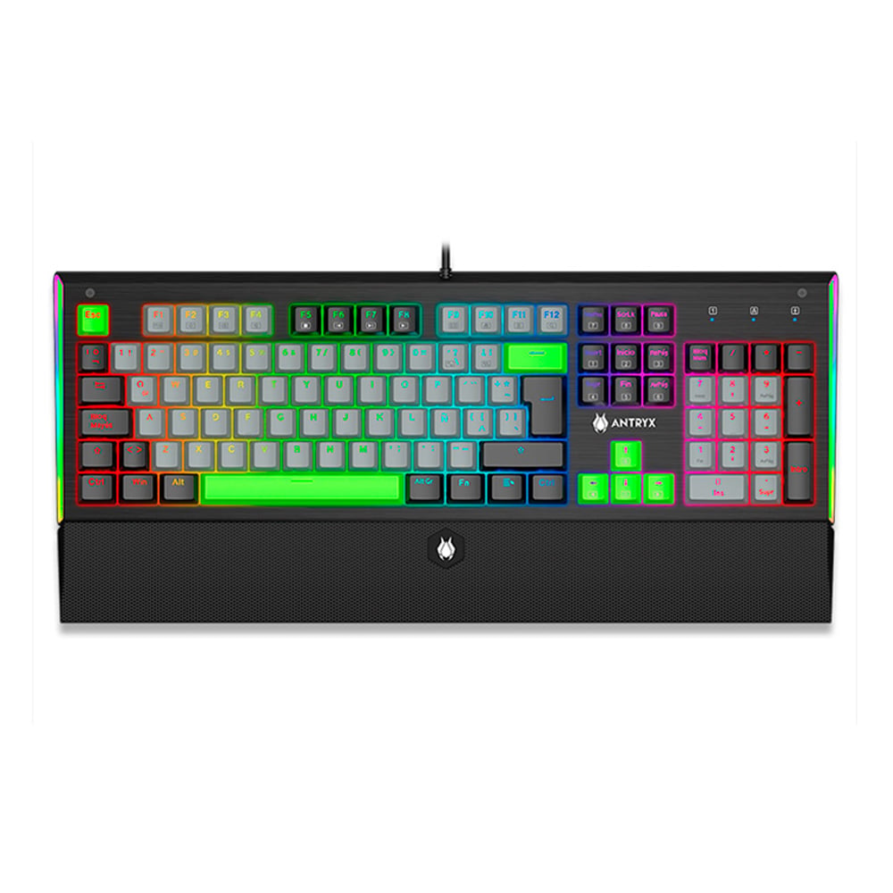 TECLADO MECÁNICO ANTRYX MK ZIGRA EVO SWITCH BLUE - NEGRO C/ GRIS - 1
