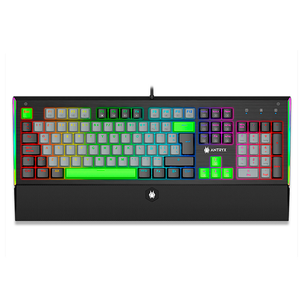 TECLADO MECÁNICO ANTRYX MK ZIGRA EVO SWITCH RED COLOR NEGRO CON GRIS - 1