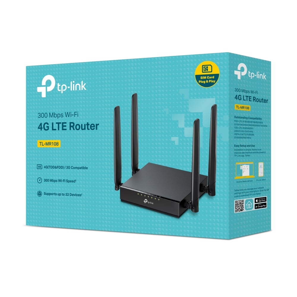 ROUTER TP-LINK 300MBPS WIRELESS N 4G LTE VELOCIDAD - 1