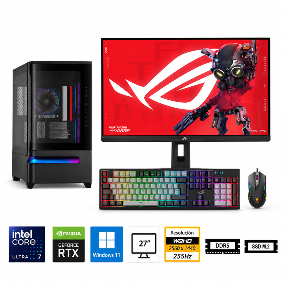 PC CORE ULTRA 7 265KF PROPC AP202 16|1TB|27' GEFORCE RTX 5060 8GB, W11HOME - 1