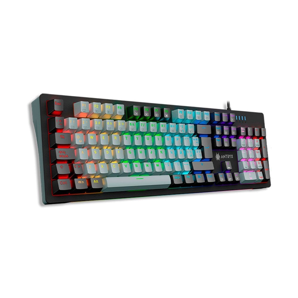 TECLADO GAMER ANTRYX MK-860L MECÁNICO SWITCH RED LED RGB COLOR NEGRO - 1