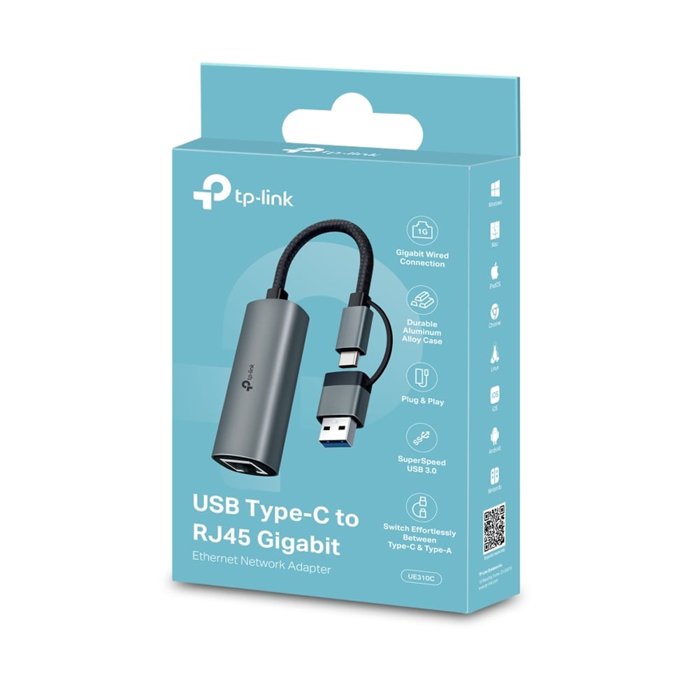 ADAPTADOR TP-LINK USB 3.0 TYPE-C A GIGABIT ETHERNET VELOCIDAD - 1