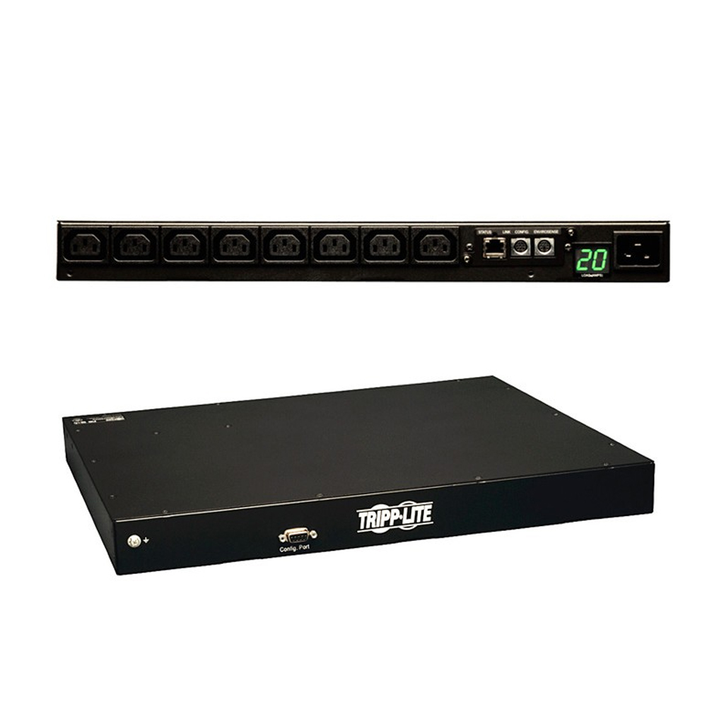 PDU MONITOREABLE TRIPP LITE PDUMNH20HV 16 A 3.33 KW 8 TOMACORRIENTES IEC C13 MONTAJE RACK 1U - 1