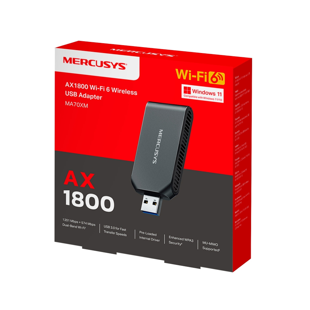 ROUTER TP-LINK MERCUSYS MA70XM AX1800 WI-FI 6 VELOCIDAD 1800 MBPS - 1